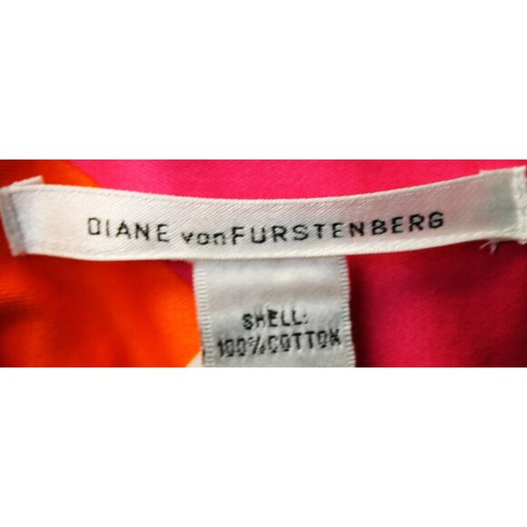 Diane von Furstenberg Retro Mod Go-Go 60s Style Shirt Dress Womens 0 Geometric - Picture 11 of 12